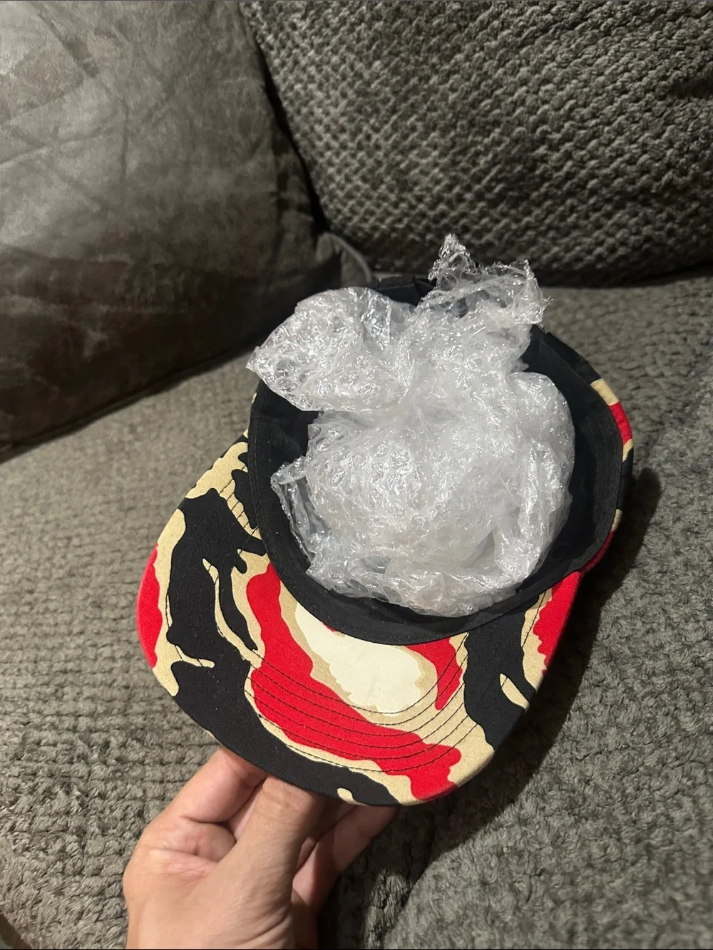 Supreme Red Black Tiger Camo Camp Cap RARE  deadstock